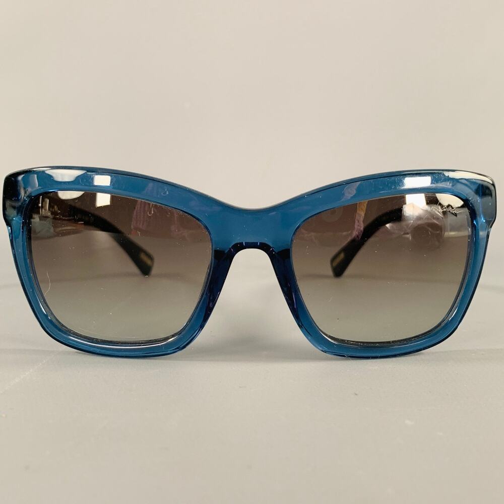 LANVIN Blue Silver Acetate Metal Sunglasses